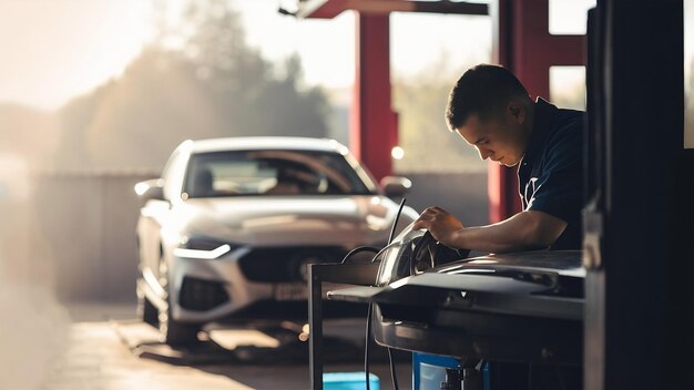 car-repair-station-with-soft-focus-background-sunlight